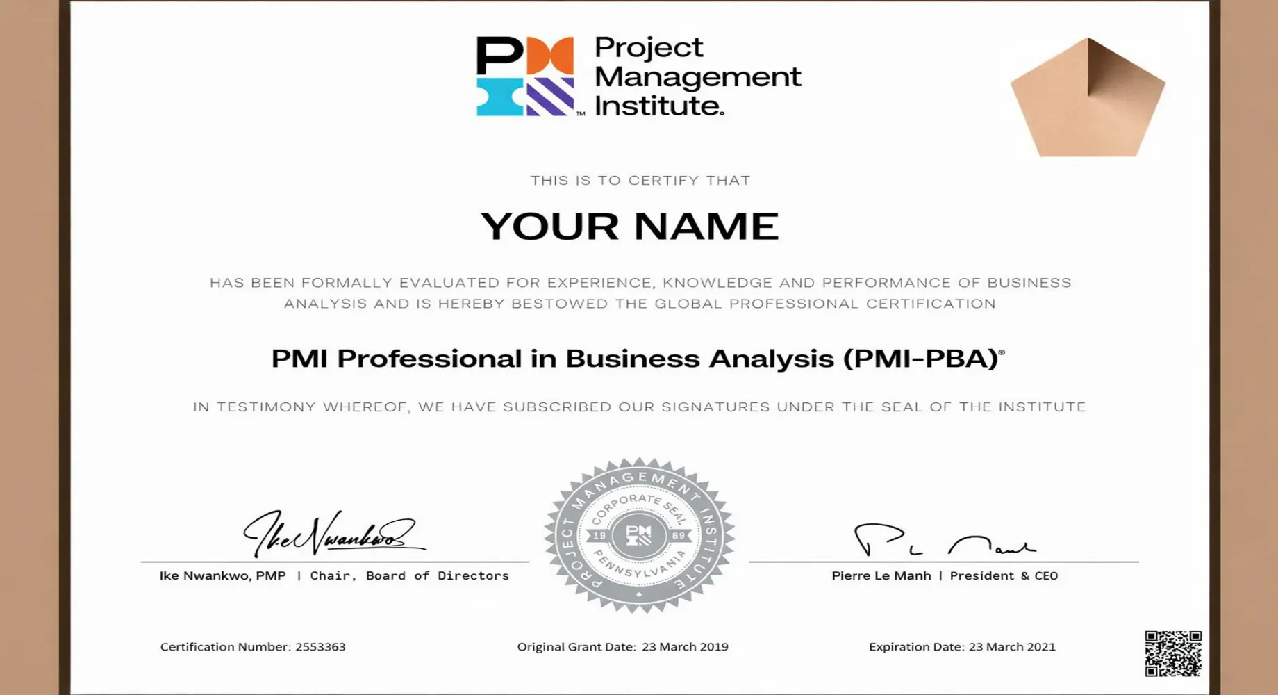 Certificate