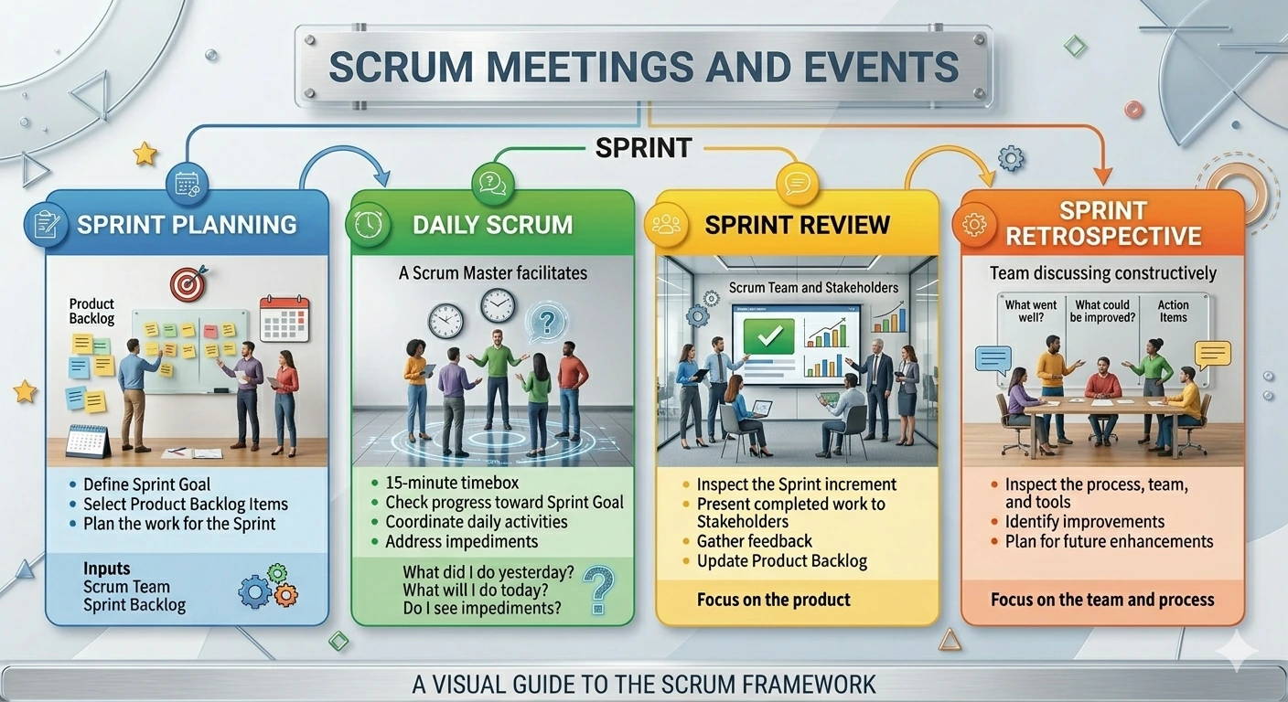 Scrum Meetings and Events Scrum Meetings and Events