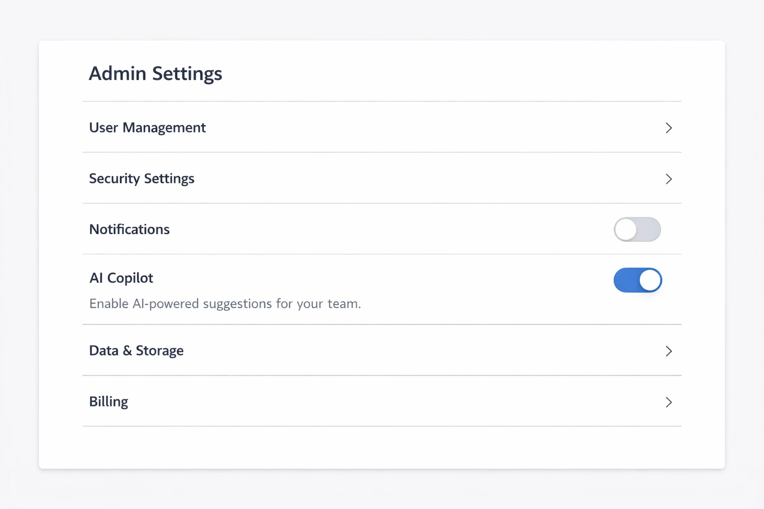 Admin Settings Admin Settings